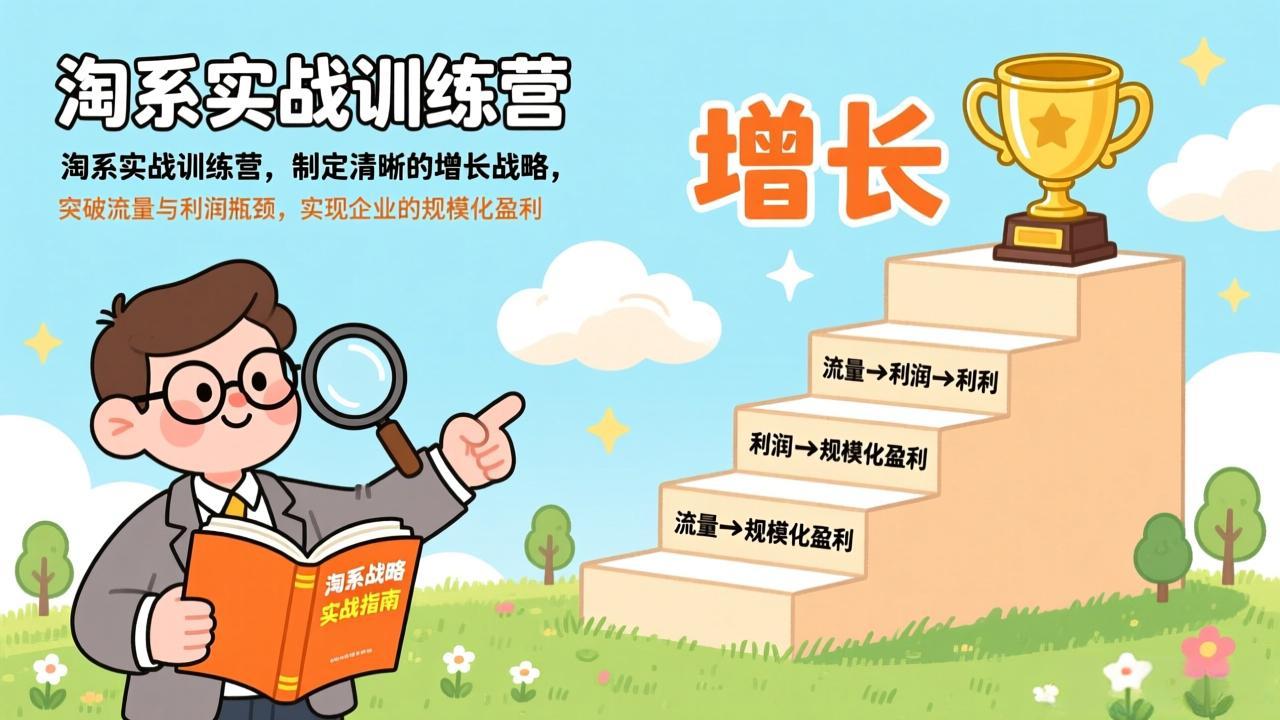 （17281期）淘系实战训练营，制定清晰的增长战略，突破流量与利润瓶颈，实现企业的规模化盈利 - 臻优资源网