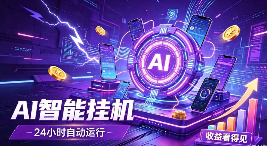 （19755期）AI智能广告挂机，躺赚新模式 设备托管运行，解放双手持续变现 - 臻优资源网
