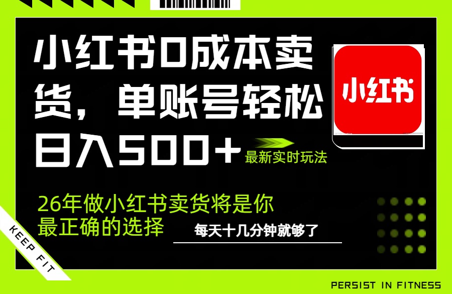 （17462期）小红书0成本AI卖货，单账号轻松日入500+，完全托管AI，可矩阵放大 - 臻优资源网