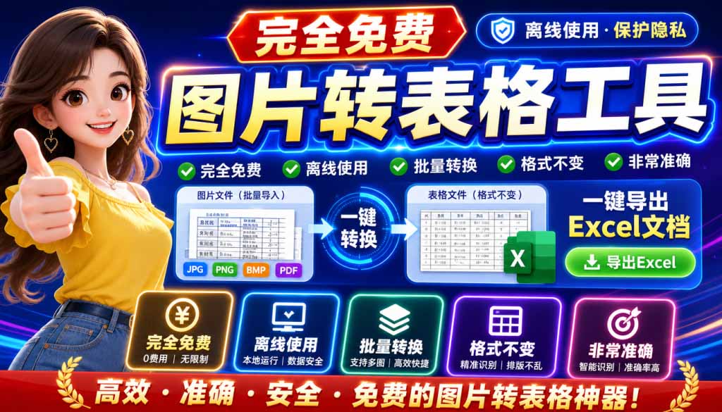 （19972期）图片表格识别提取工具，支持一键从图片中智能提取表格并导出Excel文件，可离线免网运行，FastTableOCR - 臻优资源网