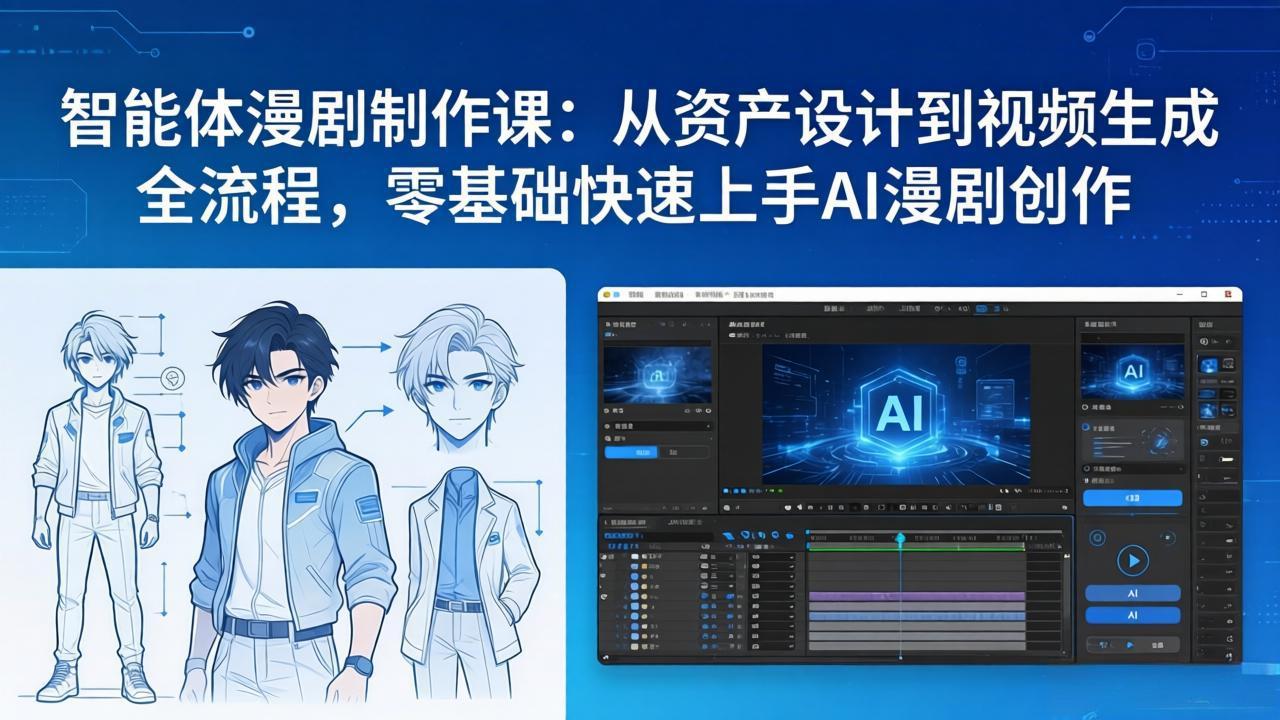（17709期）智能体漫剧制作课：从资产设计到视频生成全流程，零基础快速上手AI漫剧创作 - 臻优资源网