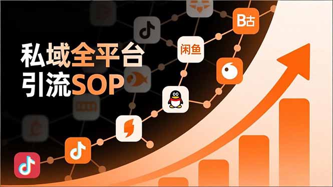 （16994期）私域全平台引流SOP，抖音/快手/小红书/微信/QQ/B站/闲鱼等，技术合集，高效转化公域流量 - 臻优资源网