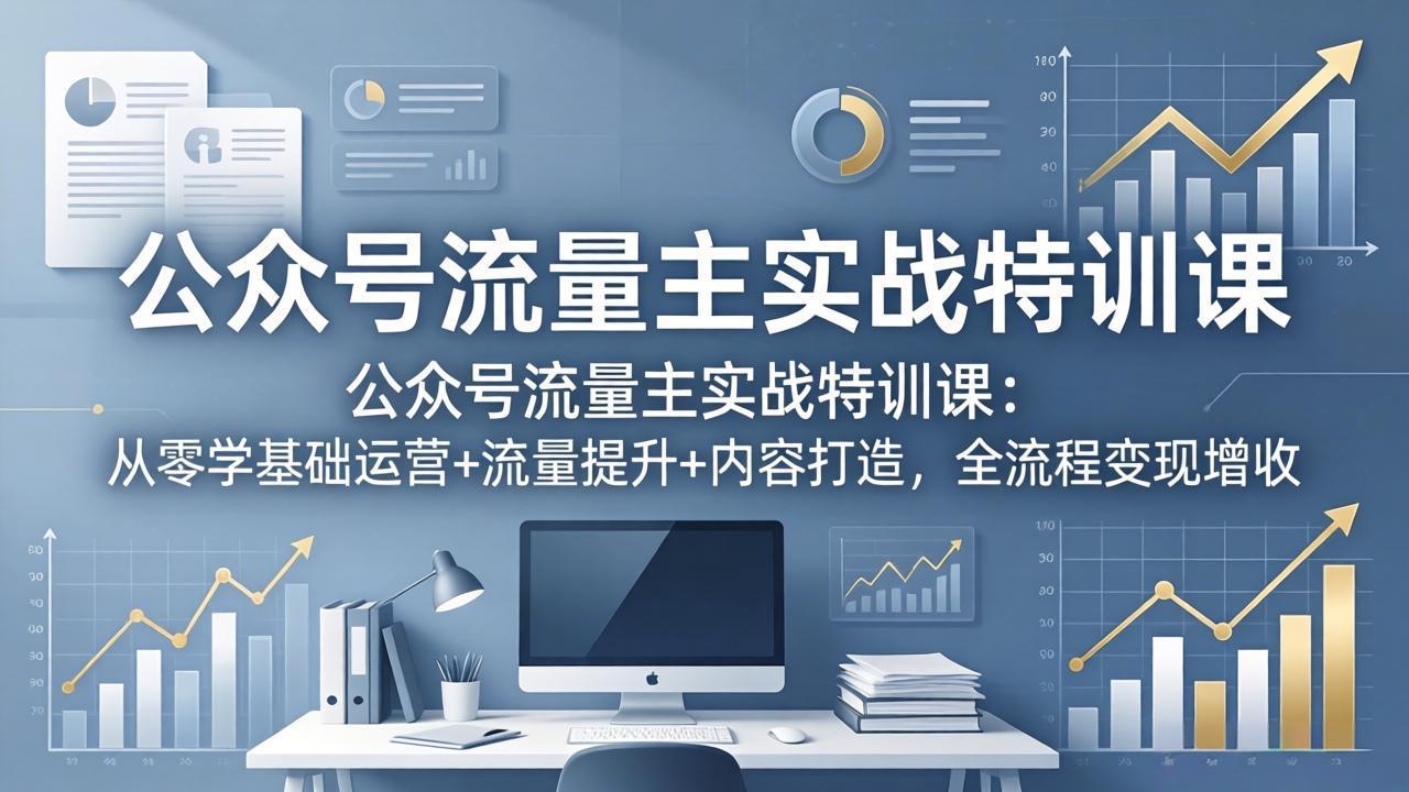 （18072期）公众号流量主实战特训课：从零学基础运营+流量提升+内容打造，全流程变现增收 - 臻优资源网