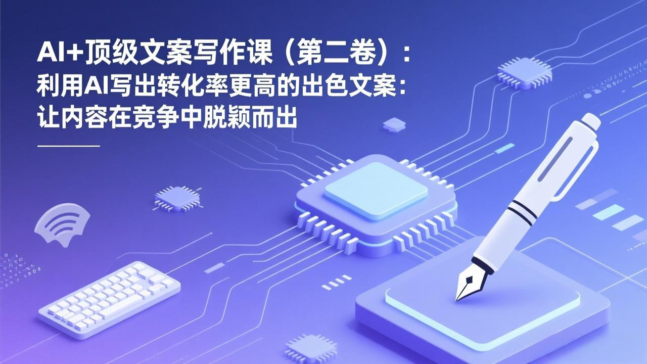 （17382期）AI+顶级文案写作课（第二卷）：利用AI写出转化率更高的出色文案：让内容在竞争中脱颖而出 - 臻优资源网