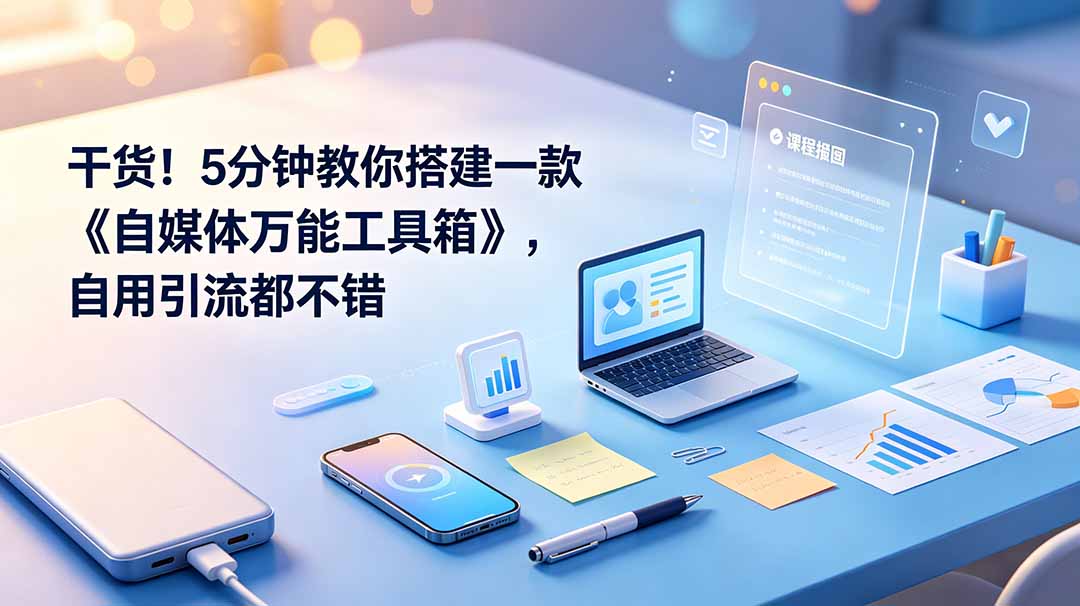 （19064期）干货！5分钟教你搭建一款《自媒体万能工具箱》，自用引流都不错 - 臻优资源网