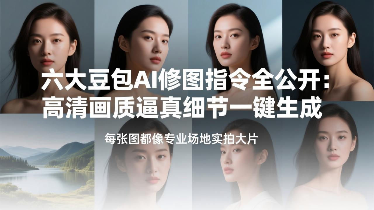 （17481期）六大豆包AI修图指令全公开：高清画质逼真细节一键生成，每张图都像专业场地实拍大片 - 臻优资源网