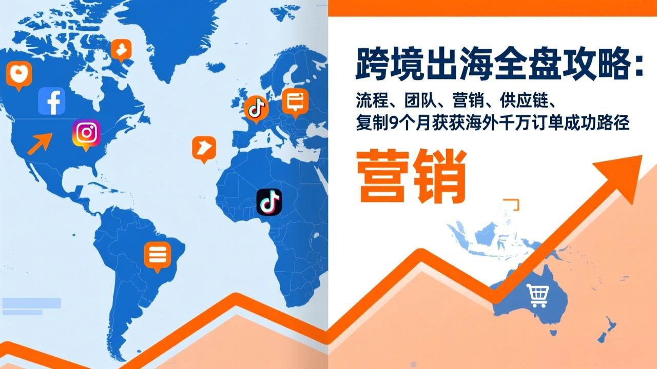 （17099期）跨境出海全盘攻略：流程，团队，营销，供应链，复制9个月斩获海外千万订单成功路径 - 臻优资源网