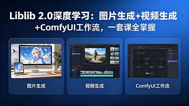 （18349期）Liblib 2.0深度学习：图片生成+视频生成+ComfyUI工作流，一套课全掌握 - 臻优资源网
