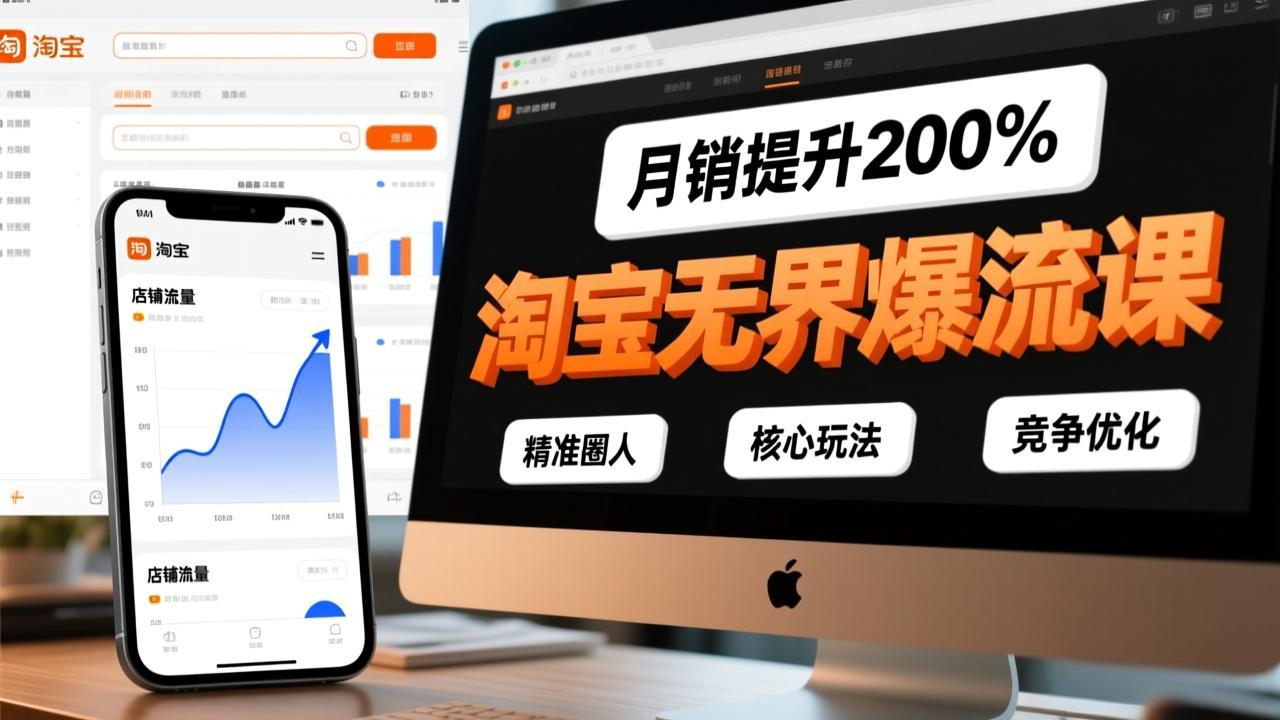 （17132期）淘宝无界爆流课，精准圈人、核心玩法、竞争优化，快速引爆店铺流量，月销提升200% - 臻优资源网