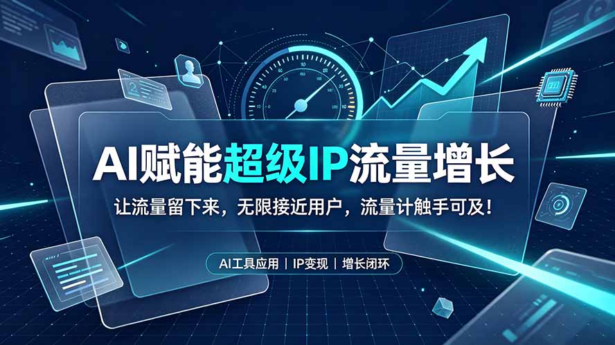 （19453期）AI赋能超级IP流量增长：让流量留下来，无限接近用户，流量计触手可及！ - 臻优资源网