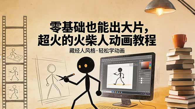 （17464期）零基础也能出大片，超火的火柴人动画教程（藏经人风格） - 臻优资源网