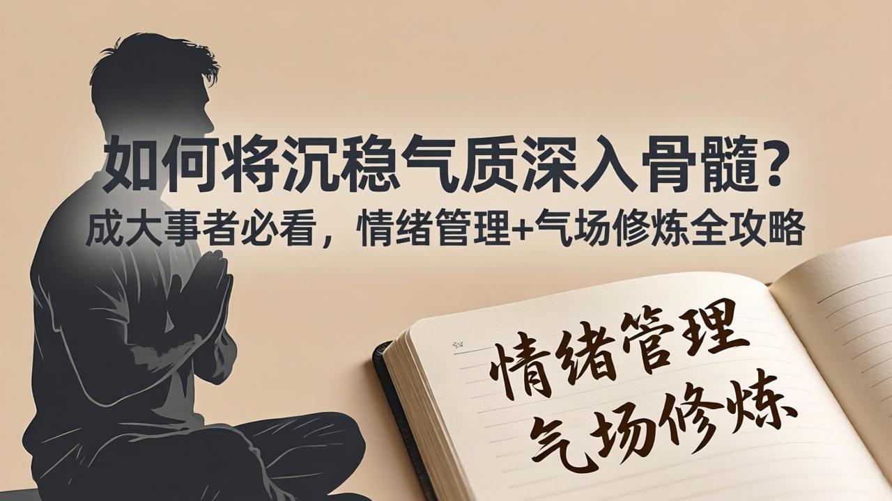 （18058期）付费文章：如何将沉稳气质深入骨髓？成大事者必看，情绪管理+气场修炼全攻略 - 臻优资源网