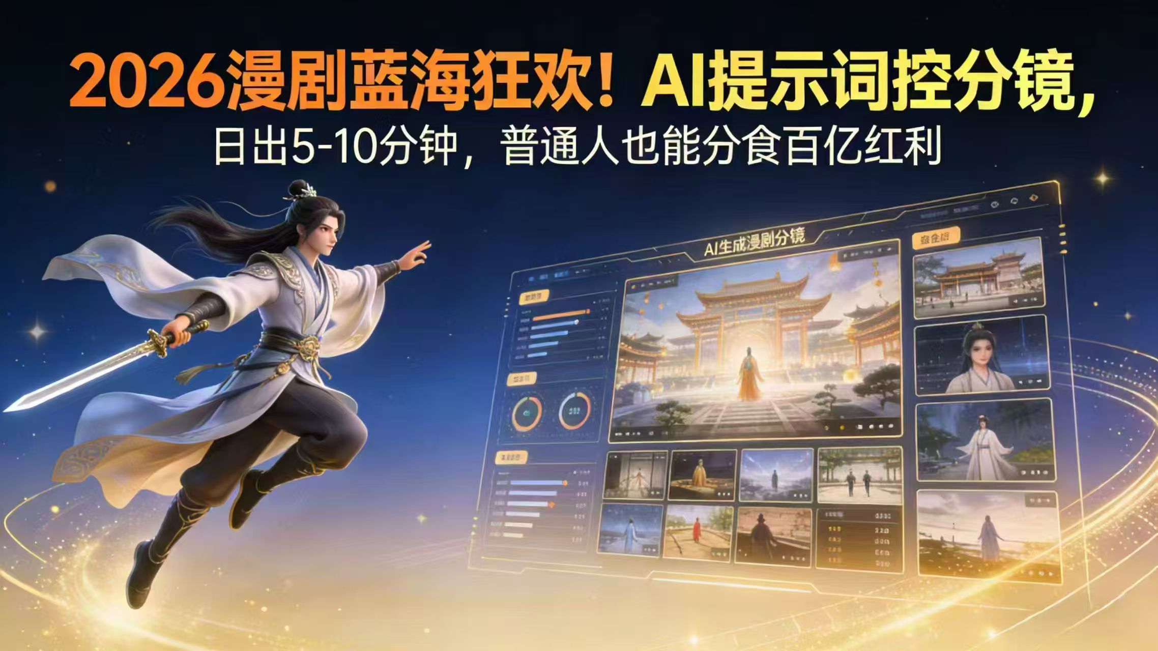（17734期）2026漫剧红利实锤！ AI 提示词控分镜， 普通人也能轻松月入过万 - 臻优资源网