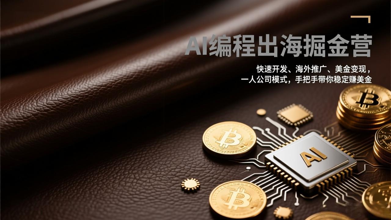 （17308期）AI编程出海掘金营：快速开发、海外推广、美金变现，一人公司模式，手把手带你稳定赚美金 - 臻优资源网