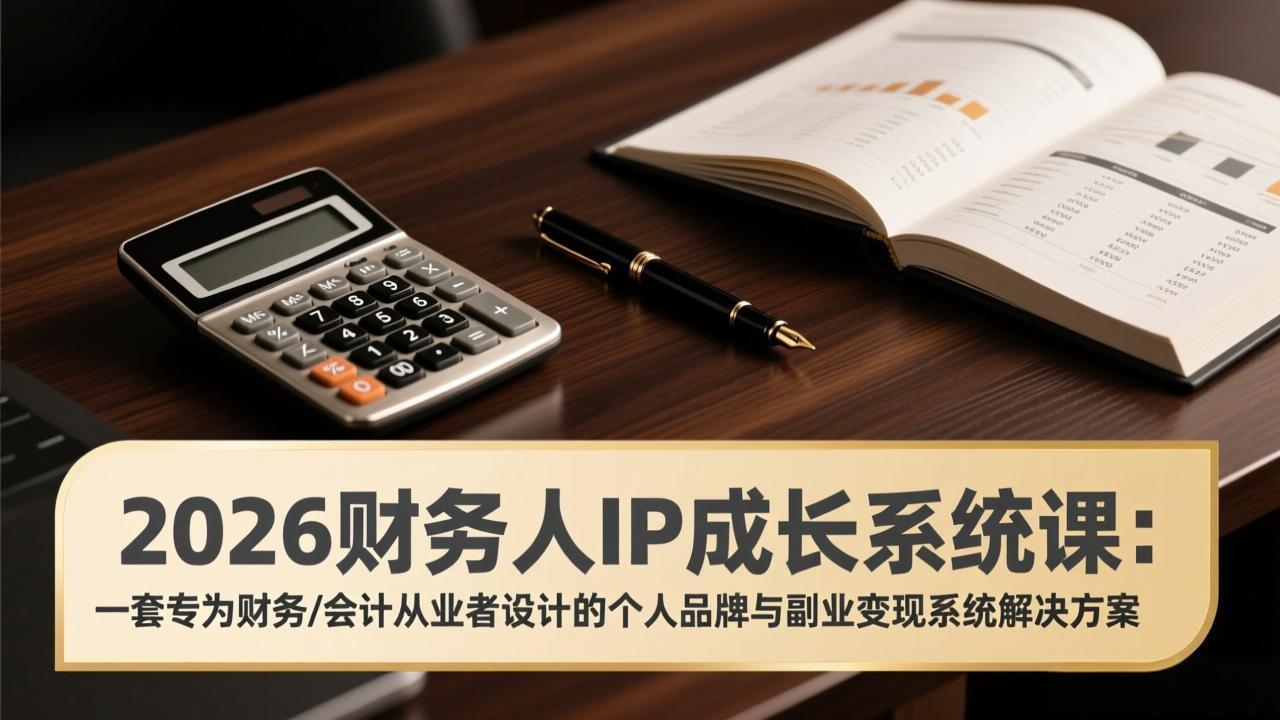（17339期）2026财务人IP成长系统课：一套专为财务/会计从业者设计的个人品牌与副业变现系统解决方案 - 臻优资源网
