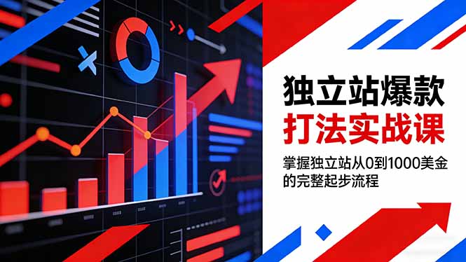 （17322期）独立站爆款打法实战课，掌握独立站从0到1000美金的完整起步流程 - 臻优资源网