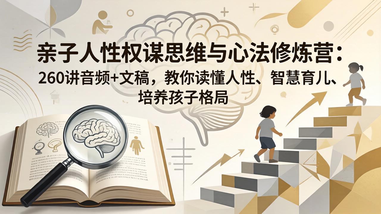（18076期）亲子人性权谋思维与心法修炼营：260讲音频+文稿，教你读懂人性、智慧育儿、培养孩子格局 - 臻优资源网