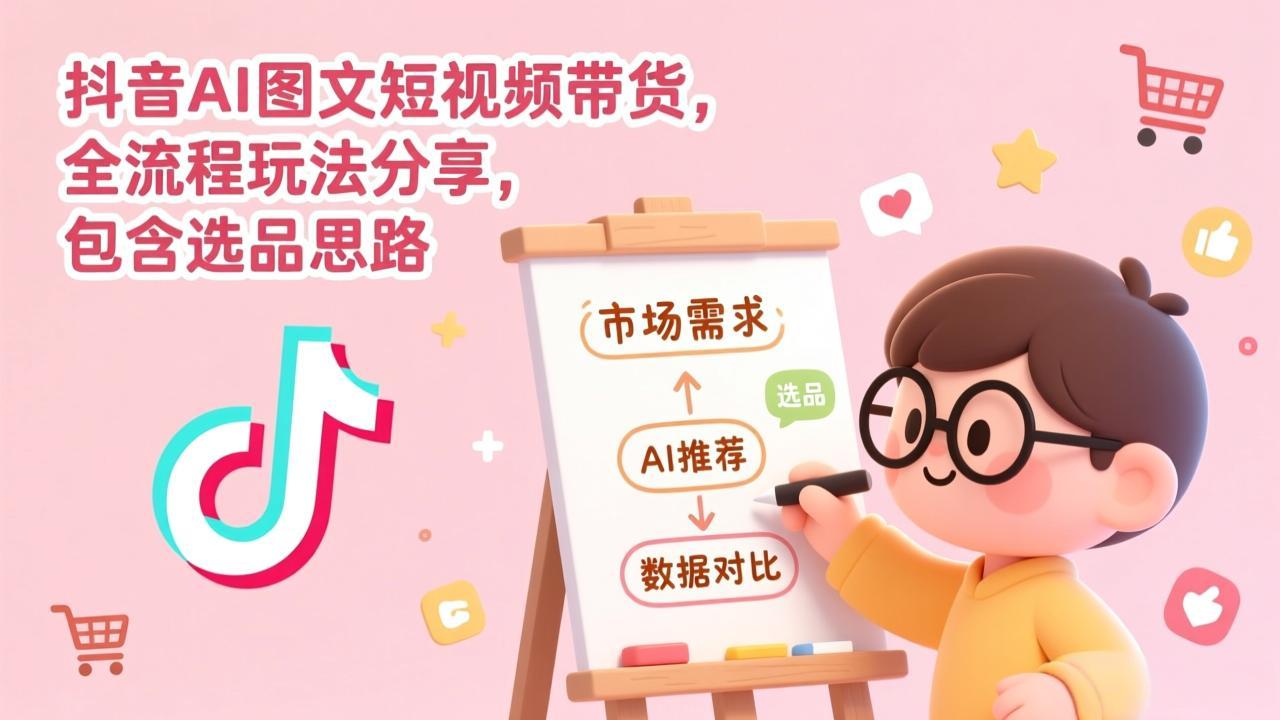 （17177期）抖音AI图文短视频带货，全流程玩法分享，包含选品思路 - 臻优资源网