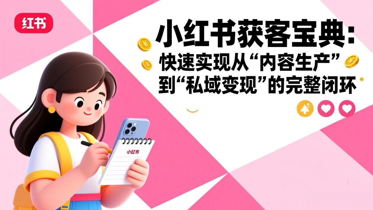 （17542期）小红书获客宝典：快速实现从“内容生产”到“私域变现”的完整闭环 - 臻优资源网