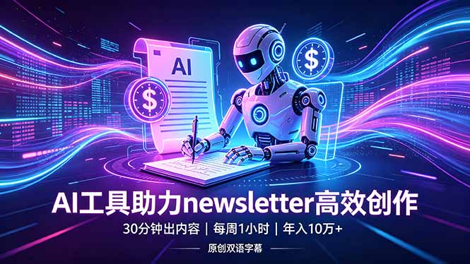 （18279期）做newsletter怕费时间？AI工具帮你30分钟出内容，每周1小时，年入10万+【原创双语字幕】 - 臻优资源网