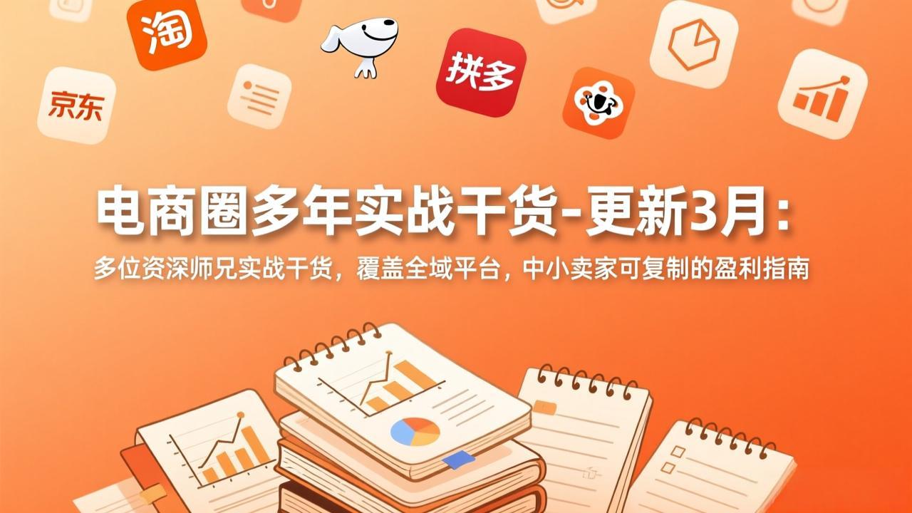 （17576期）电商圈多年实战干货-更新3月：多位资深师兄实战干货，覆盖全域平台，中小卖家可复制的盈利指南 - 臻优资源网