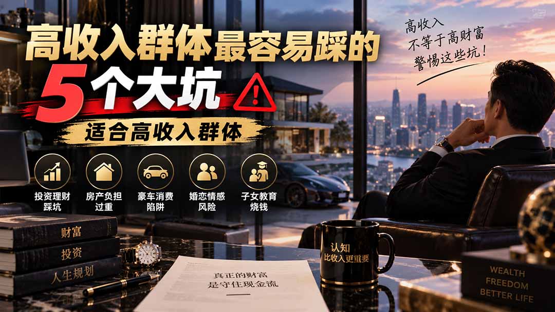 （20289期）付费文章：高收入群体最容易踩的5个大坑，适合高收入群体 - 臻优资源网