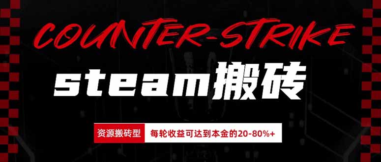（20275期）Steam搬砖，每轮收益为本金的20-80%，平均每天仅需半小时，新人轻松上手 - 臻优资源网
