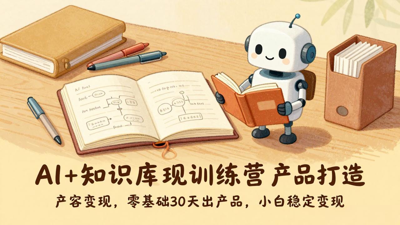 （17323期）AI+知识库变现训练营，产品打造、内容创作、全平台变现，零基础30天出产品，小白稳定变现 - 臻优资源网