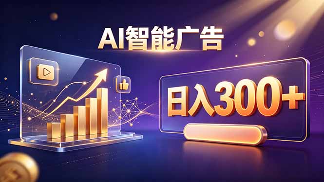 （20233期）不露脸、不直播，AI 智能广告日入 300 + 是怎么做到的？ - 臻优资源网