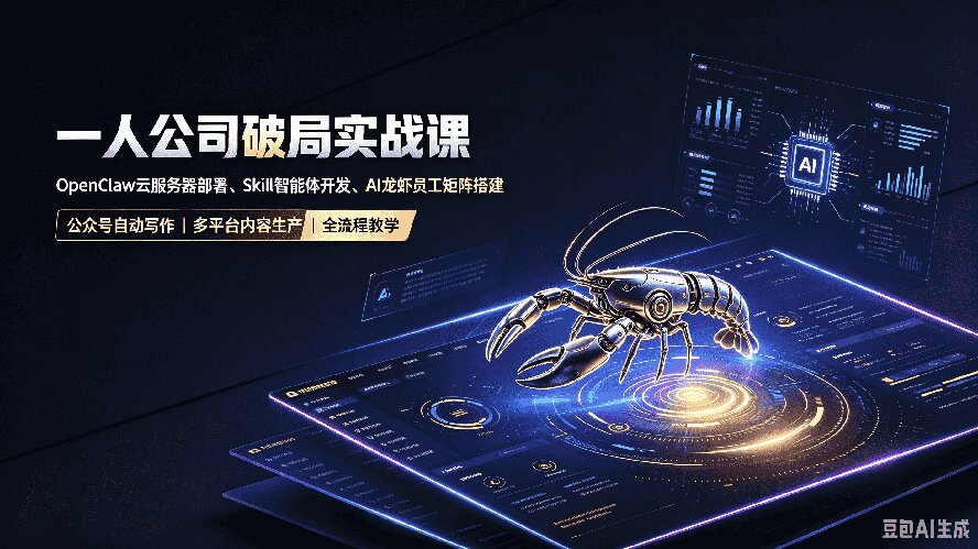 （19995期）一人公司破局实战课｜OpenClaw云服务器部署、Skill智能体开发、AI龙虾员工矩阵搭建，公众号自动写作与多平台内容… - 臻优资源网