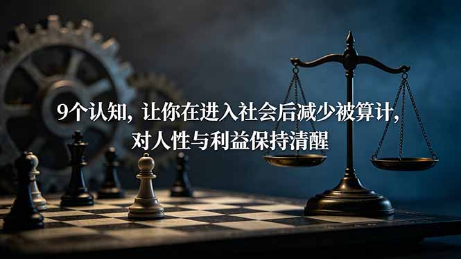 （19042期）付费文章：9个认知，让你在进入社会后减少被算计，对人性与利益保持清醒 - 臻优资源网