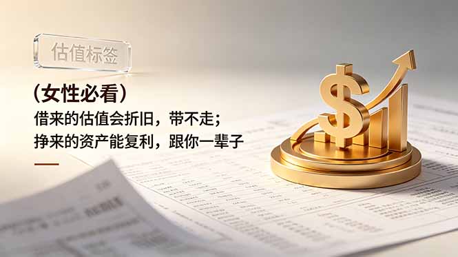 （19043期）付费文章：（女性必看）借来的估值会折旧，带不走；挣来的资产能复利，跟你一辈子 - 臻优资源网