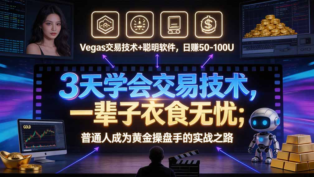 （20841期）“顺势而为交易系统”3天学会交易技术，聪明软件辅助，小白也能看懂趋势交易，日入30-100U,长期稳定 - 臻优资源网