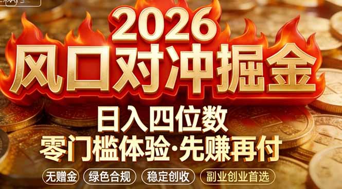 (17631期)2026美金对冲套利,无赠金对冲策略保驾护航,低门槛易上手实操。单人单日收益2000+ - 臻优资源网