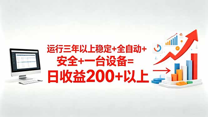 （18773期）三年以上稳定+全自动+安全+一台设备=日收益200+ - 臻优资源网