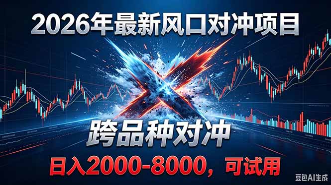（18827期）2026创业新风口！最新对冲！跨品种对冲！日收益2000-6000+ - 臻优资源网