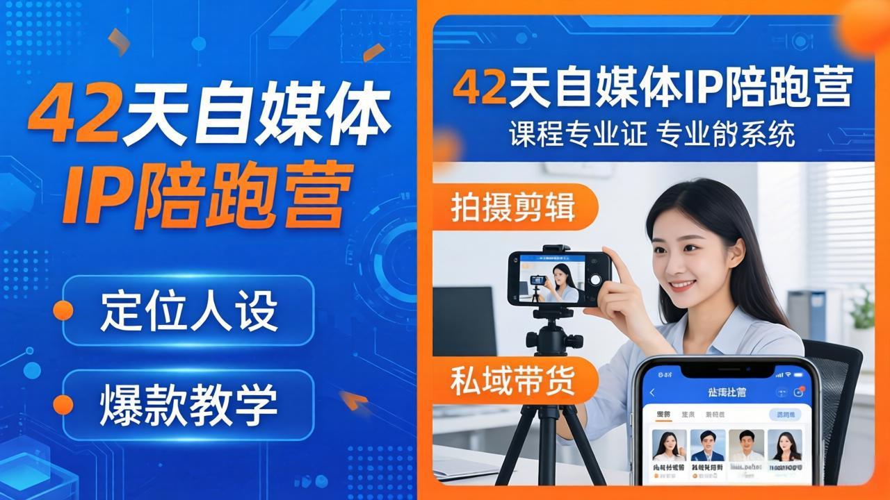 （18109期）42天自媒体IP陪跑营-26年4月19更新：定位人设爆款全教学，拍摄剪辑私域带货一站式落地 - 臻优资源网
