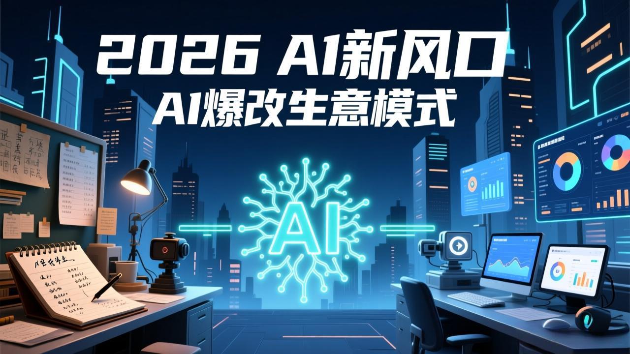 （17478期）2026年AI创富新风口，用人工智能爆改你的生意模式，从短视频到直播全面降本增效抢占先机 - 臻优资源网