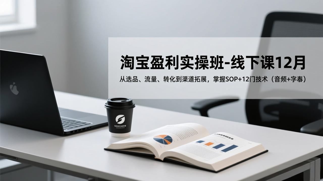 （17079期）淘宝盈利实操班-线下课12月，从选品、流量、转化到渠道拓展，掌握SOP+12门技术（音频+字幕） - 臻优资源网