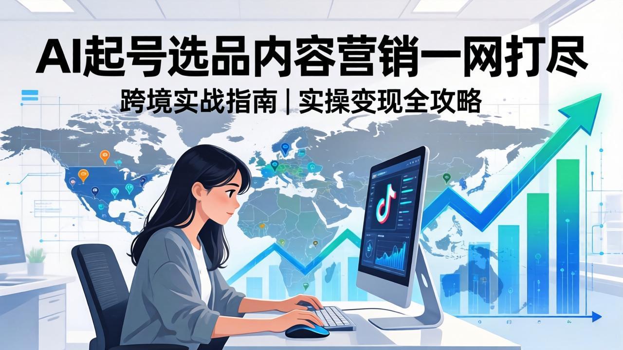 （17824期）2026 TikTok 跨境AI实操：从零基础到变现全流程，AI起号选品内容营销一网打尽 - 臻优资源网
