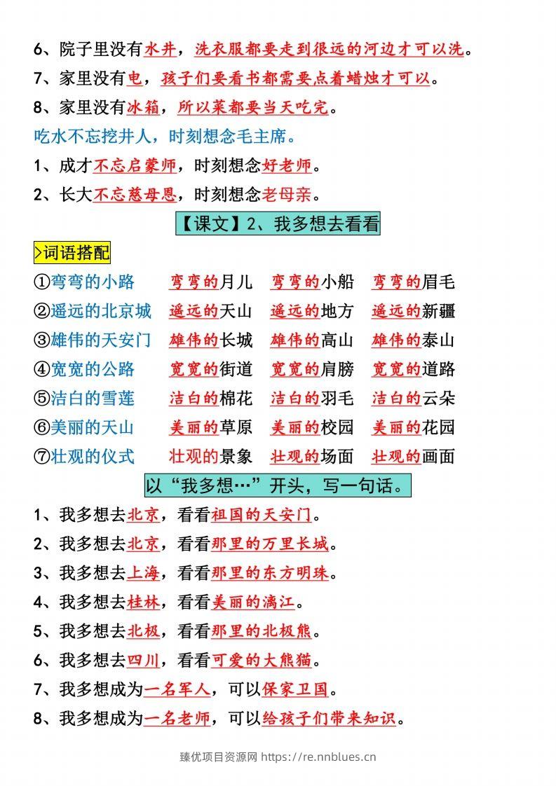 图片[2] - 一年级下册语文全册仿写句子汇总_纯图版 - 臻优资源网