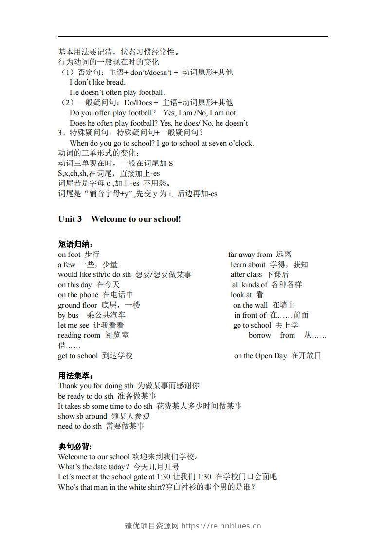 图片[3] - 译林版英语七年级上册单元知识点总结(1) - 臻优资源网