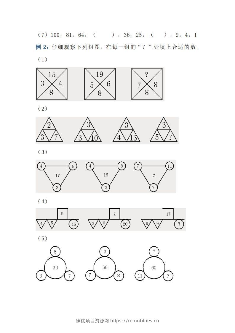 图片[2] - 小学六年级上册数学找规律专项练习题 - 臻优资源网
