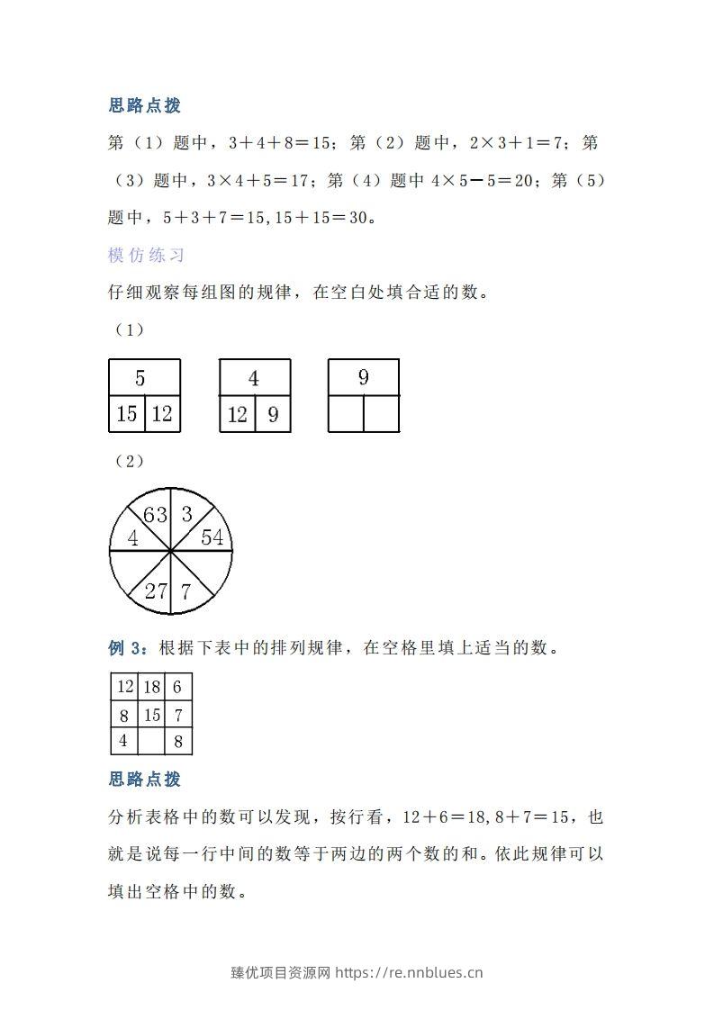 图片[3] - 小学六年级上册数学找规律专项练习题 - 臻优资源网