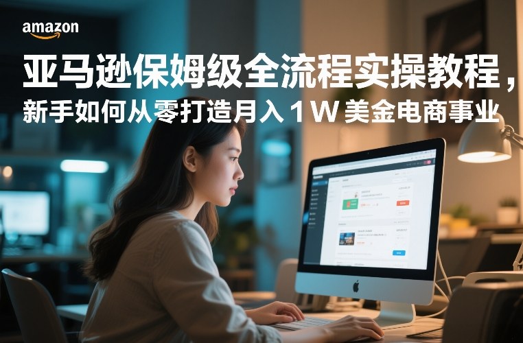 亚马逊保姆级全流程实操教程，新手如何从零打造月入1W美金电商事业 - 臻优资源网