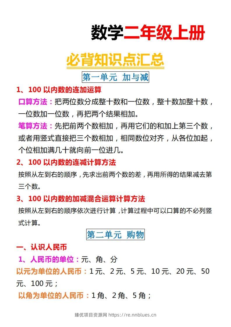 【北师大】二上数学重点知识点汇总预习 - 臻优资源网