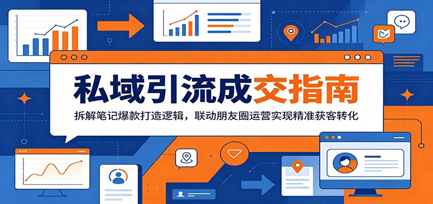 私域引流成交指南：拆解笔记爆款打造逻辑，联动朋友圈运营实现精准获客转化 - 臻优资源网