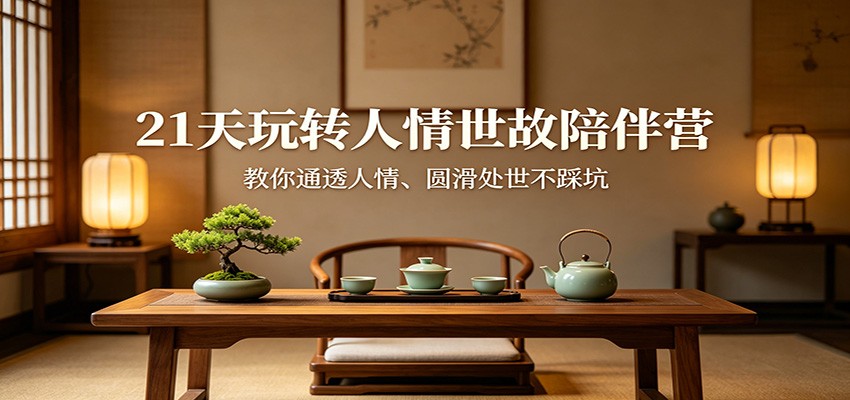 21天玩转人情世故陪伴营：教你通透人情、圆滑处世不踩坑 - 臻优资源网