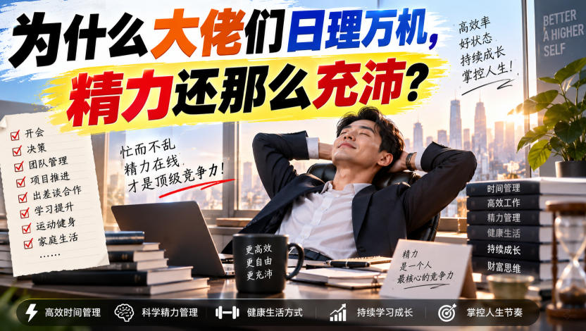 付费文章：为什么大佬们日理万机，精力还那么充沛？ - 臻优资源网