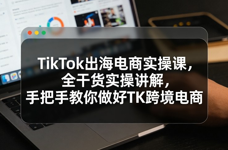 TikTok出海电商实操课，全干货实操讲解，手把手教你做好TK跨境电商 - 臻优资源网